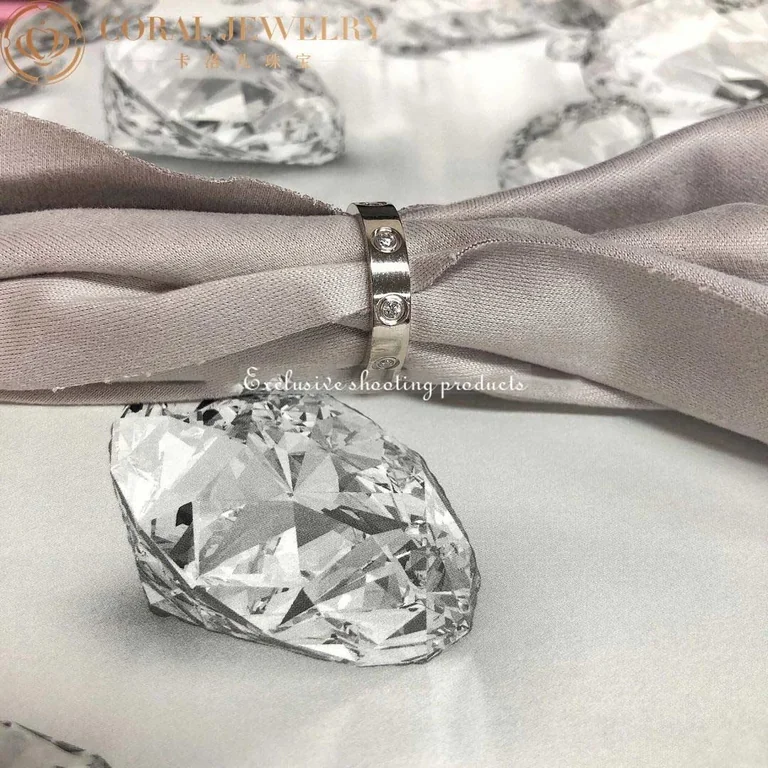 Cartier Love Wedding Band B4050600 8 Diamonds White Gold 8
