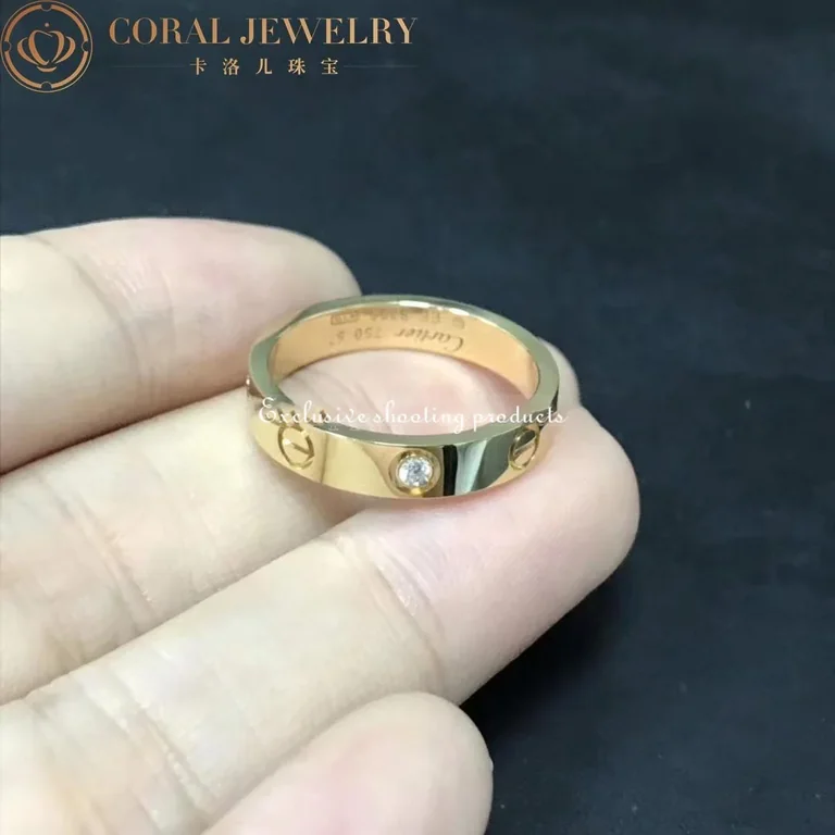 Cartier Love Wedding Band B4056100 1 Diamond Yellow Gold 6