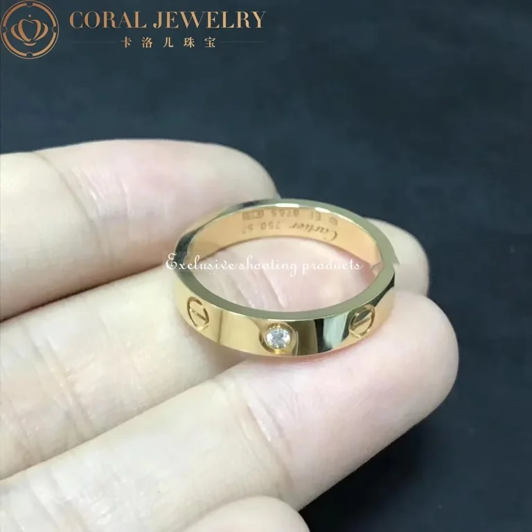 Cartier Love Wedding Band B4056100 1 Diamond Yellow Gold 5