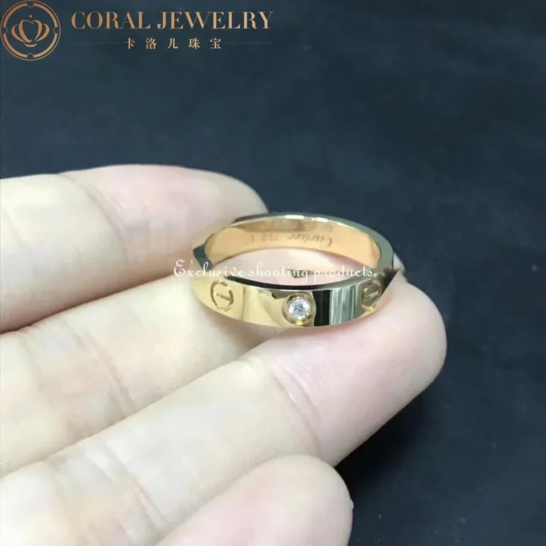 Cartier Love Wedding Band B4056100 1 Diamond Yellow Gold 4