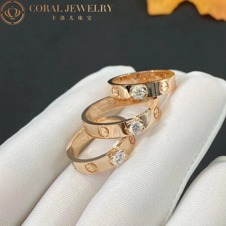 Cartier Love Solitaire N4774200 Rose Gold Diamond 6