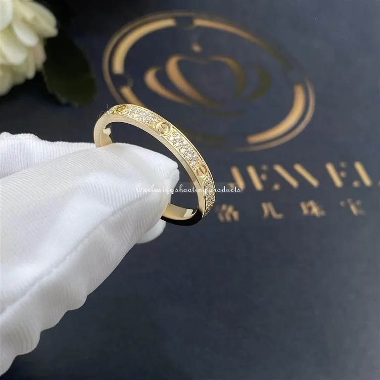 Cartier Love Ring B4218000 Small Model Yellow Gold Diamonds 5