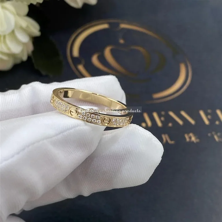 Cartier Love Ring B4218000 Small Model Yellow Gold Diamonds 4