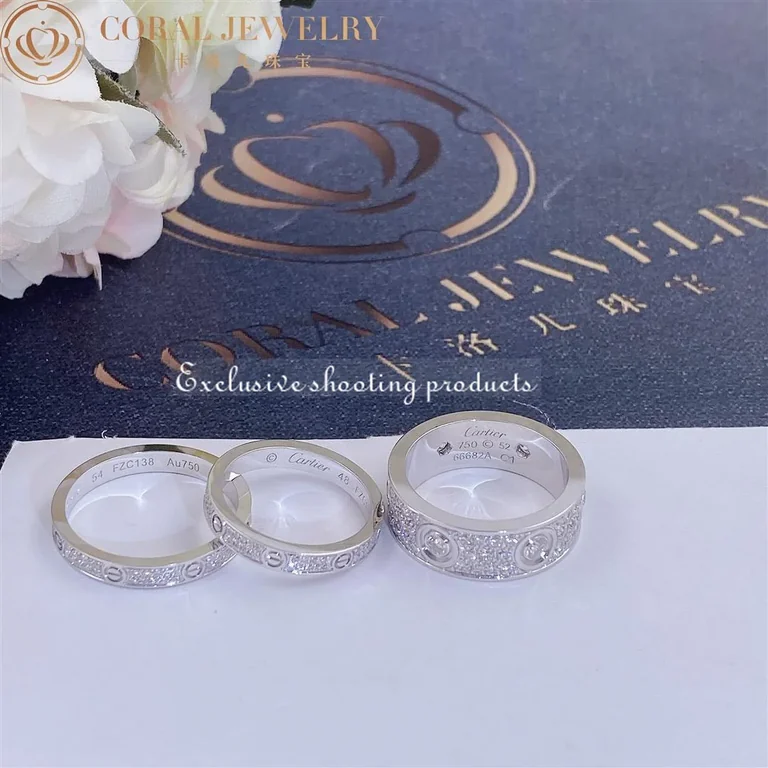 Cartier Love Ring B4218200 Small Model White Gold Diamonds 5