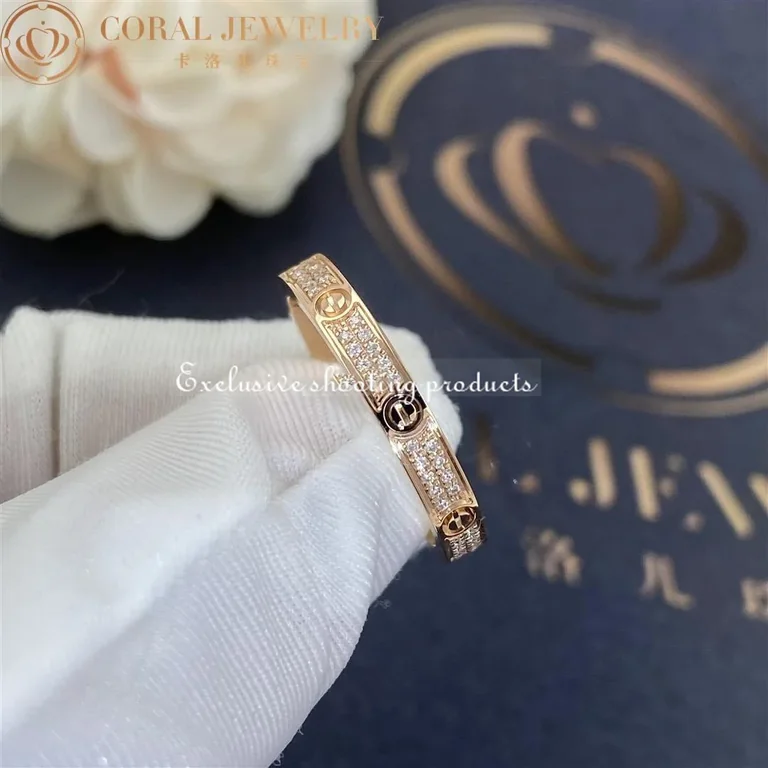 Cartier Love Ring B4218100 Small Model Rose Gold Diamonds 6