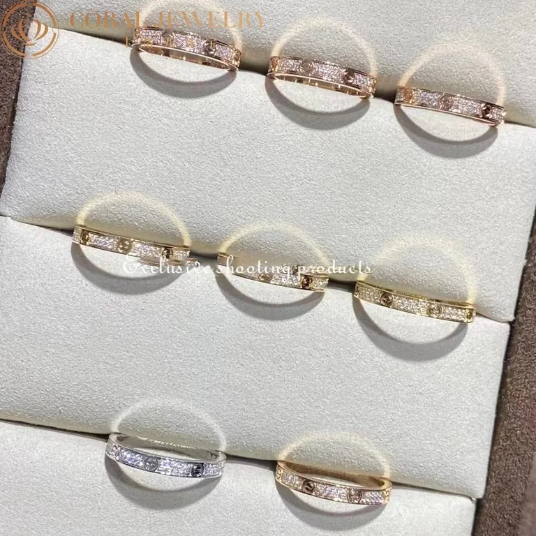 Cartier Love Ring B4218100 Small Model Rose Gold Diamonds 4