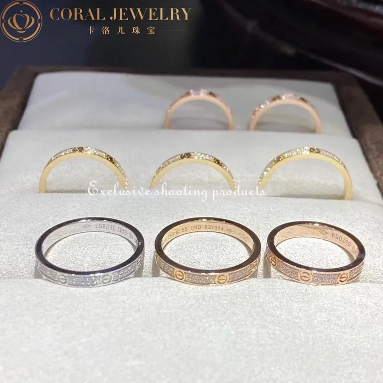 Cartier Love Ring B4218100 Small Model Rose Gold Diamonds 2