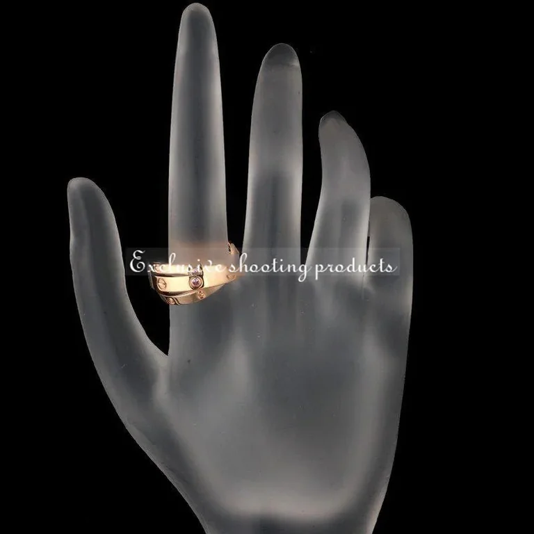 Cartier Love Ring B4209700 Rose Gold Sapphires Diamonds 5