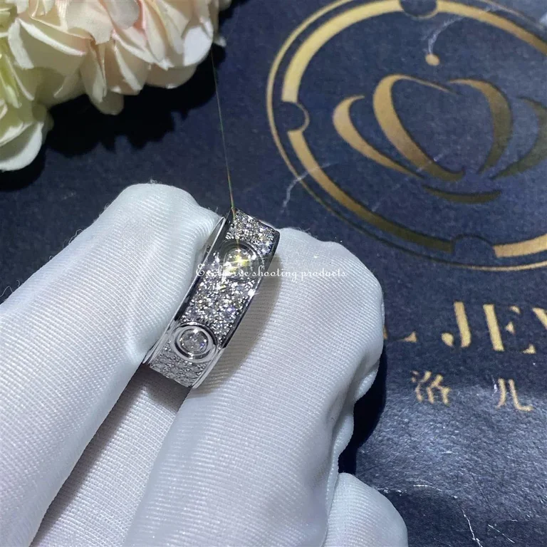 Cartier Love Ring N4210400 Diamond-paved White Gold 14