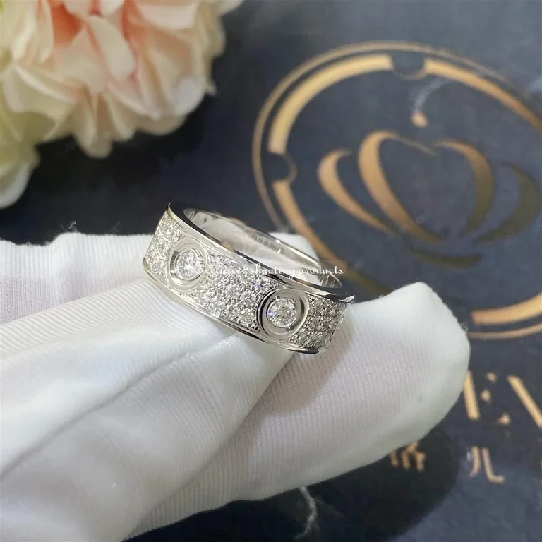Cartier Love Ring N4210400 Diamond-paved White Gold 12