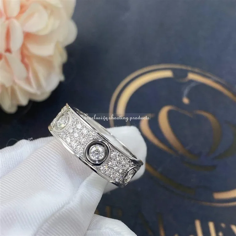 Cartier Love Ring N4210400 Diamond-paved White Gold 8