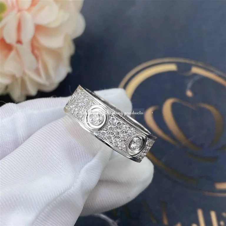 Cartier Love Ring N4210400 Diamond-paved White Gold 7