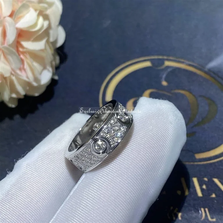 Cartier Love Ring N4210400 Diamond-paved White Gold 6