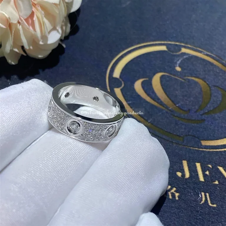 Cartier Love Ring N4210400 Diamond-paved White Gold 5