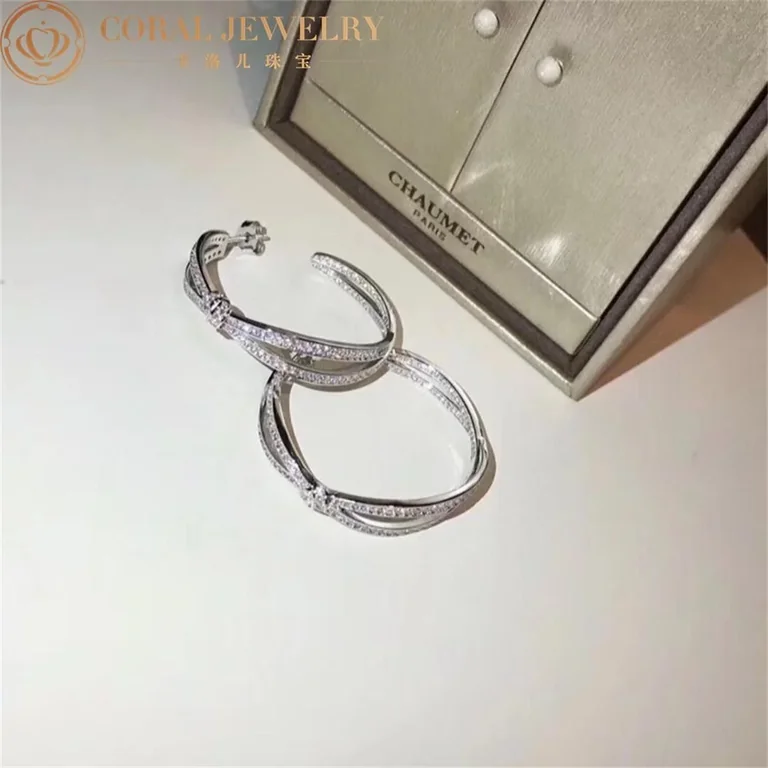 Chaumet 083224 Liens Séduction Hoop Earrings White Gold Diamond 11