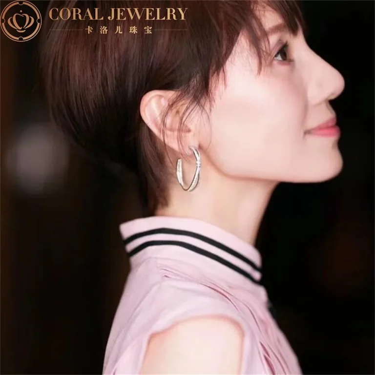 Chaumet 083224 Liens Séduction Hoop Earrings White Gold Diamond 9