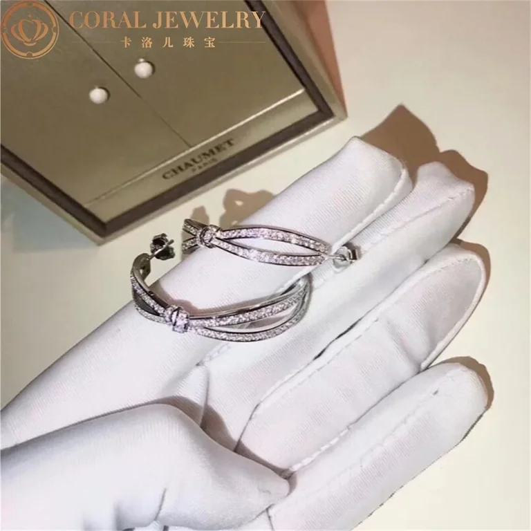 Chaumet 083224 Liens Séduction Hoop Earrings White Gold Diamond 6