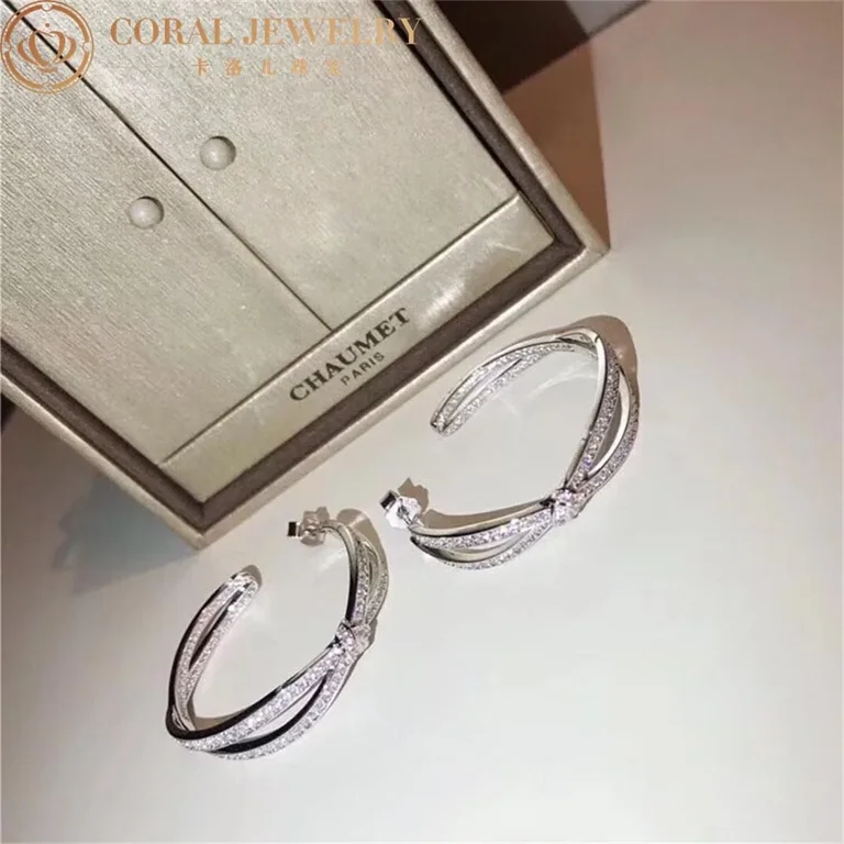 Chaumet 083224 Liens Séduction Hoop Earrings White Gold Diamond 2