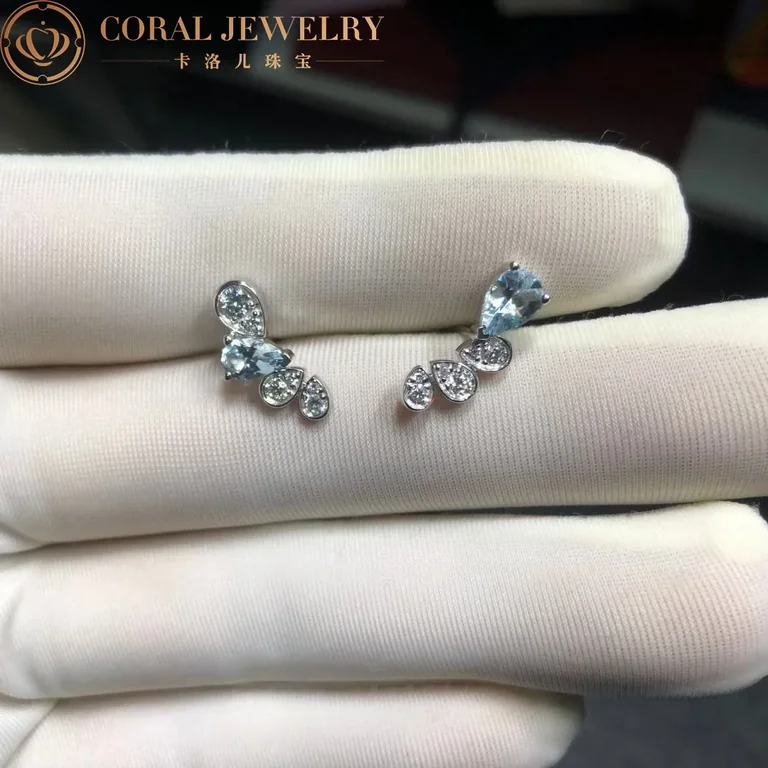Chaumet Jos�phine 084377 Ronde D?aigrettes Earrings White Gold Aquamarines Diamonds 8
