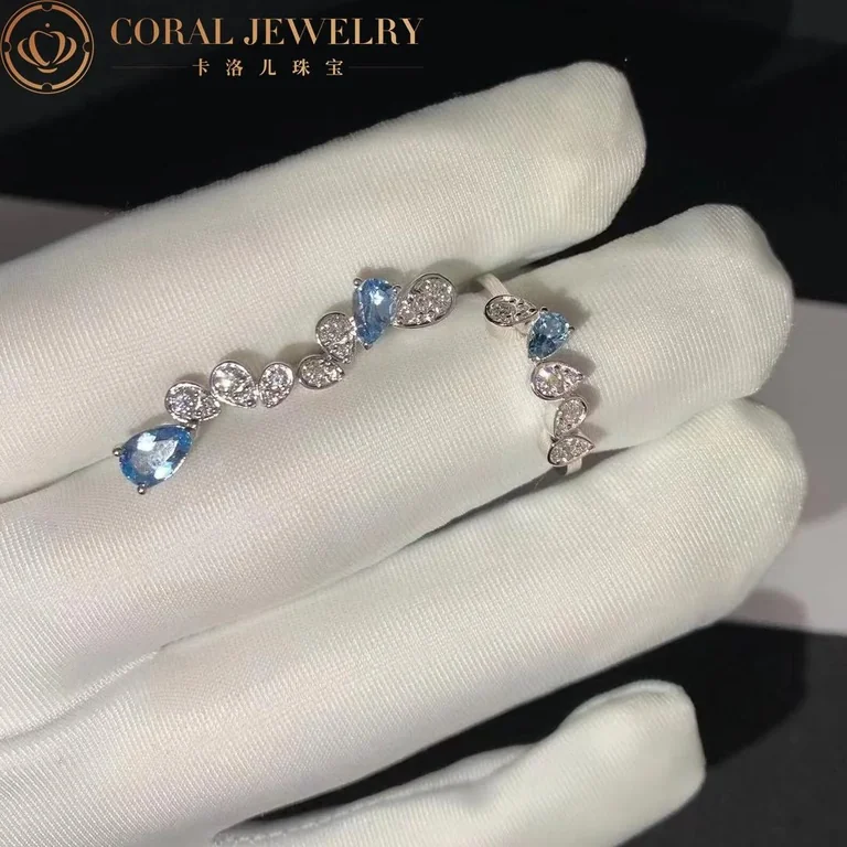 Chaumet Jos�phine 084377 Ronde D?aigrettes Earrings White Gold Aquamarines Diamonds 3