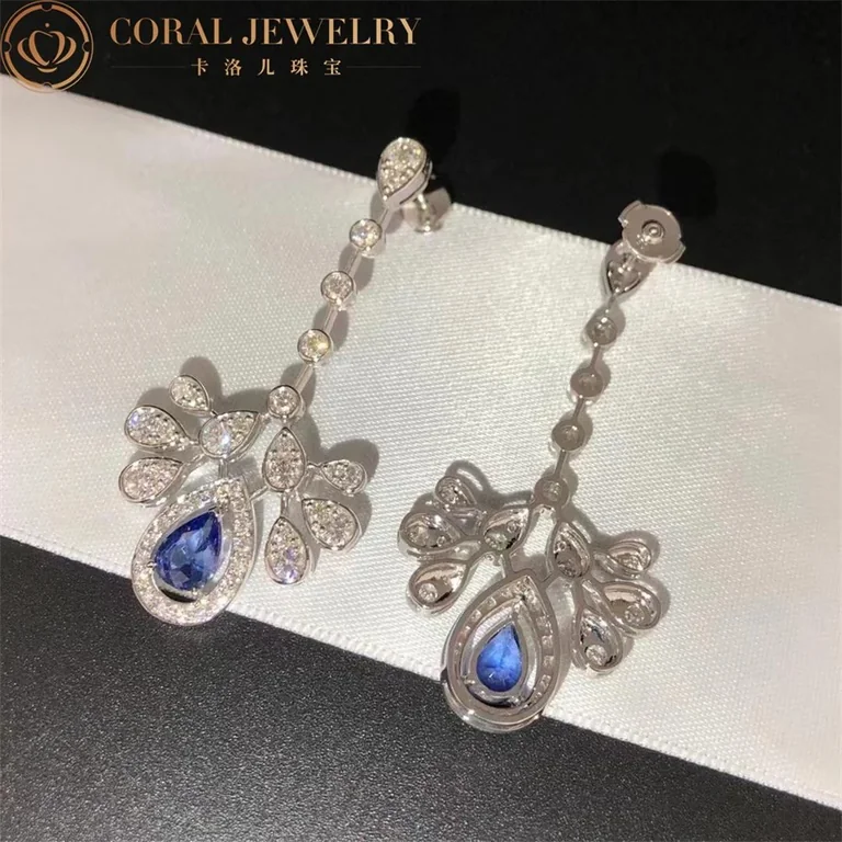 Chaumet Joséphine Aigrette Impériale 083460 Earrings White Gold Sapphires Diamond 7