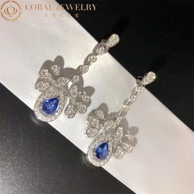 Chaumet Joséphine Aigrette Impériale 083460 Earrings White Gold Sapphires Diamond 5