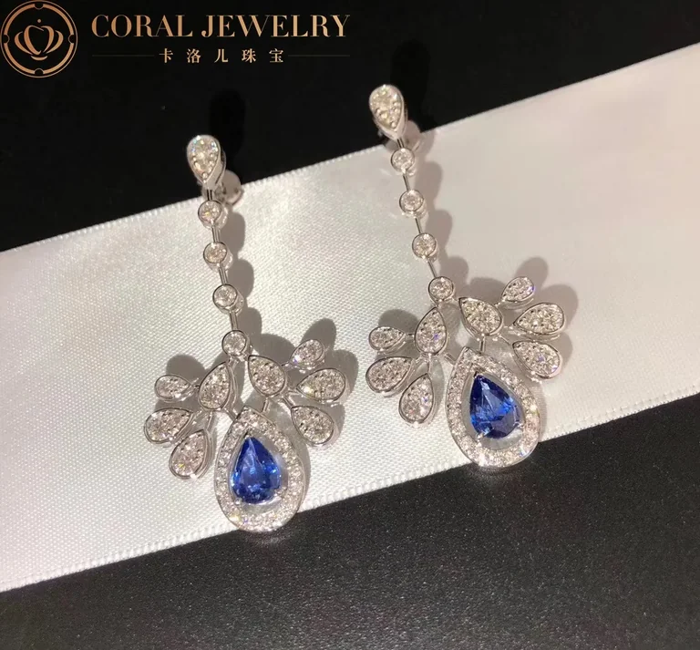 Chaumet Joséphine Aigrette Impériale 083460 Earrings White Gold Sapphires Diamond 3