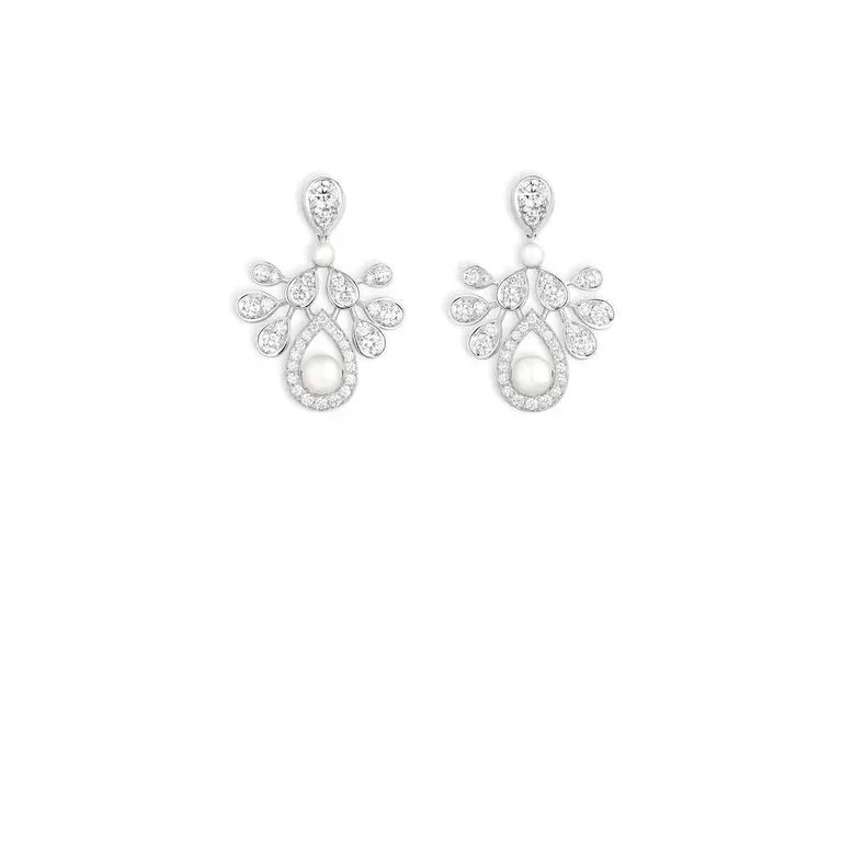 Chaumet 083251 Joséphine Aigrette Impériale Earrings White Gold Pearls Diamonds 1