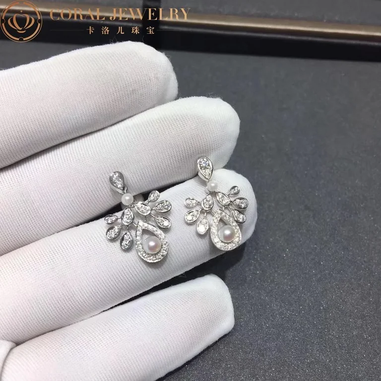 Chaumet 083251 Joséphine Aigrette Impériale Earrings White Gold Pearls Diamonds 2