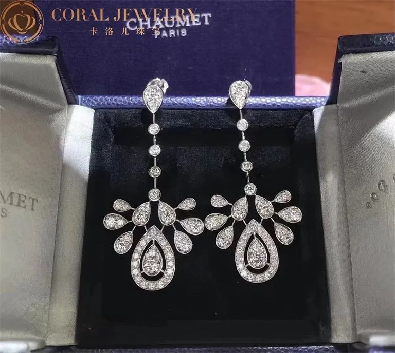Chaumet Joséphine Aigrette Impériale Earrings 083102 White Gold Diamonds 5