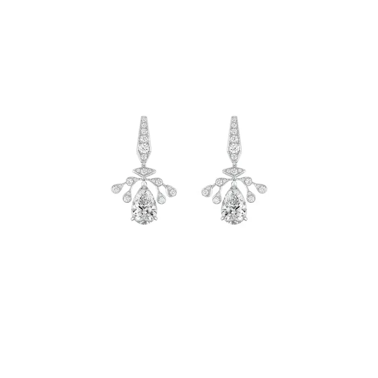 Chaumet 082612 Joséphine Aigrette Impériale Earrings Platinum Diamonds 1
