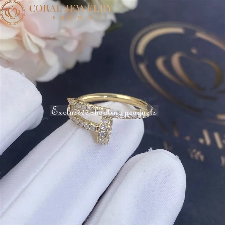 Cartier Juste un Clou B4231500 Ring Yellow Gold Diamonds 6