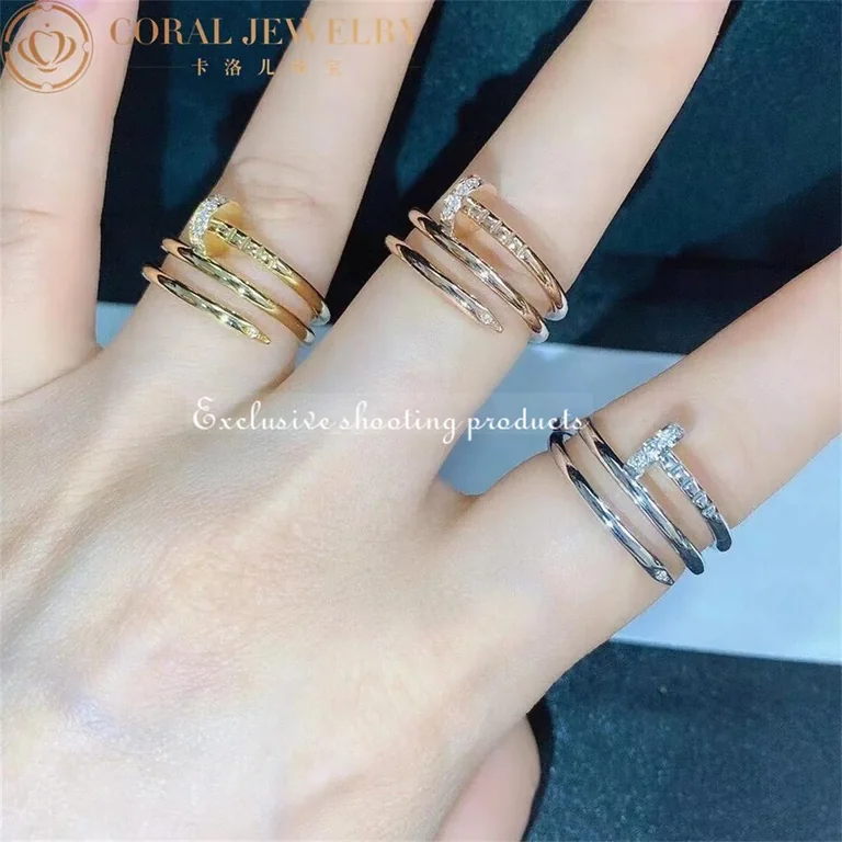 Cartier Juste un Clou Ring B4211000 White Gold Diamonds 6