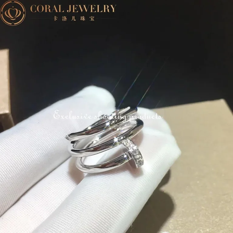 Cartier Juste un Clou Ring B4211000 White Gold Diamonds 4