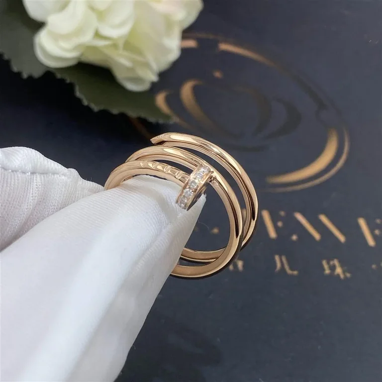Cartier Juste un Clou Ring B4210800 Rose Gold Diamonds 5