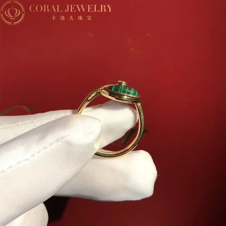 Cartier Amulette De Cartier Ring B4217600 XS Model Malachite 4
