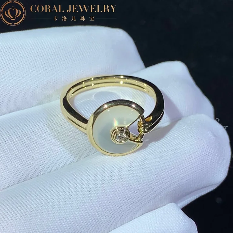 Cartier Amulette De Cartier Ring B4213300 XS Model Mother-of-pearl 5