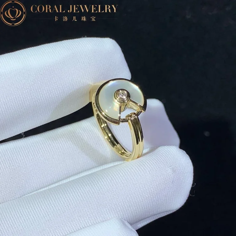 Cartier Amulette De Cartier Ring B4213300 XS Model Mother-of-pearl 4