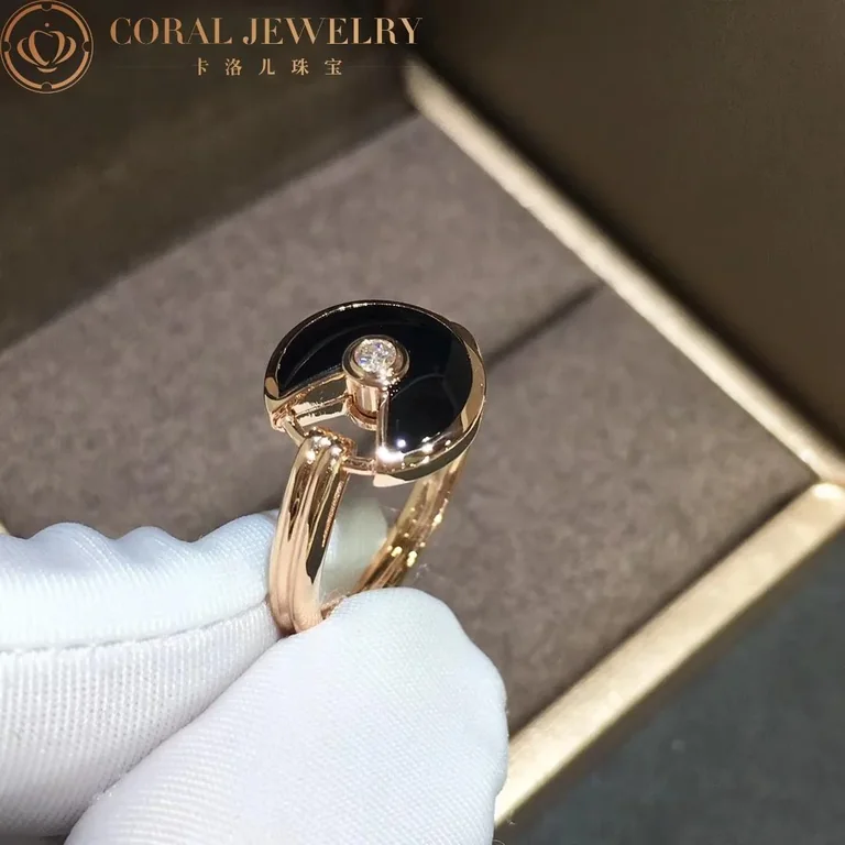 Cartier Amulette De Cartier Ring B4213200 XS Model Onyx 3