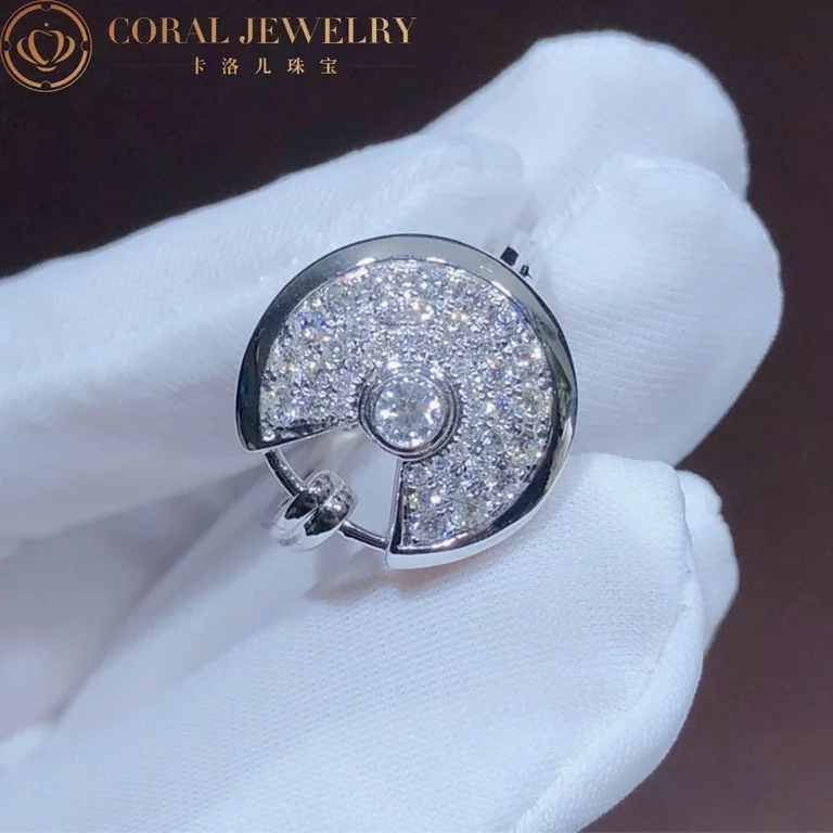 Cartier Amulette De Cartier Ring B4213600 Small Model White Gold 4