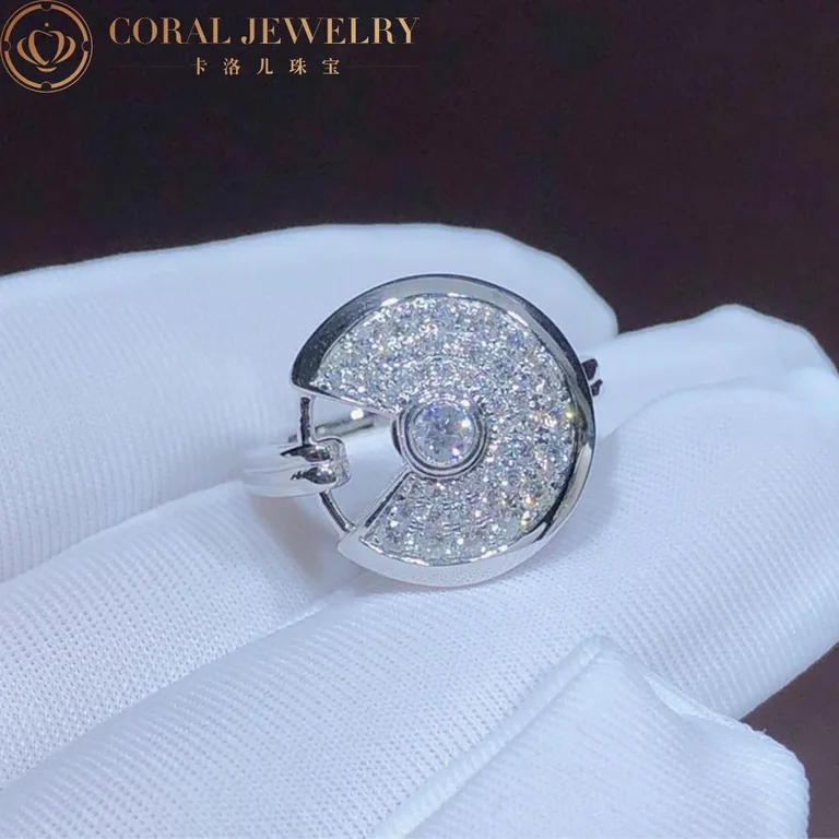 Cartier Amulette De Cartier Ring B4213600 Small Model White Gold 3