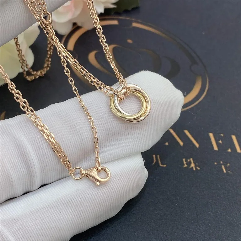 Cartier Trinity Necklace B7218200 White Gold Yellow Gold Rose Gold 4