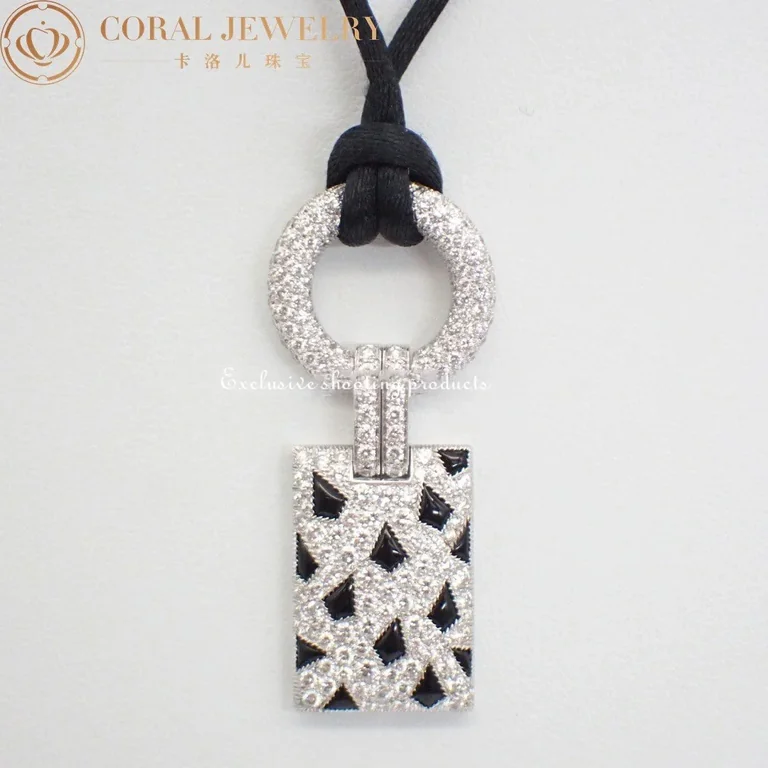 Cartier Panthère De Cartier N3014600 Necklace White Gold Diamond and Onyx Panthere Pendant 5