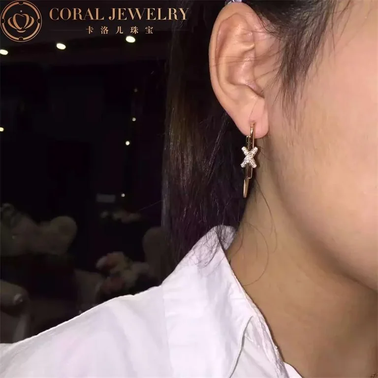 Chaumet 354316 Jeux De Liens Hoop Earrings Yellow Gold and Diamond 3