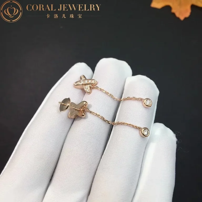 Chaumet Jeux de Liens 080048 Earrings Rose Gold Diamonds 3