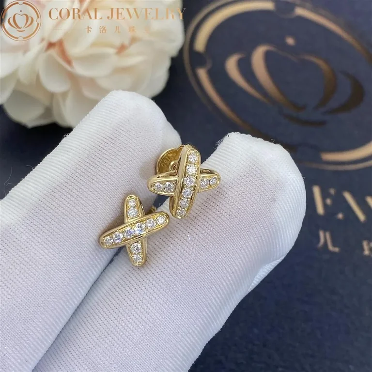 Chaumet Jeux De Liens 080047 Earring Yellow Gold Diamonds 4