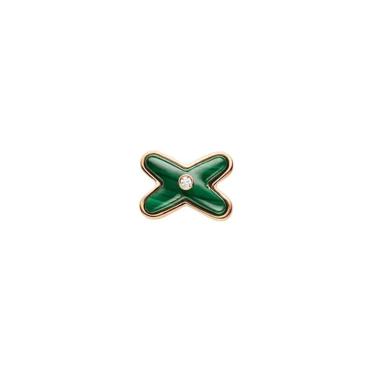 Chaumet Jeux De Liens Earring 083975 Rose Gold Malachite Diamond 1
