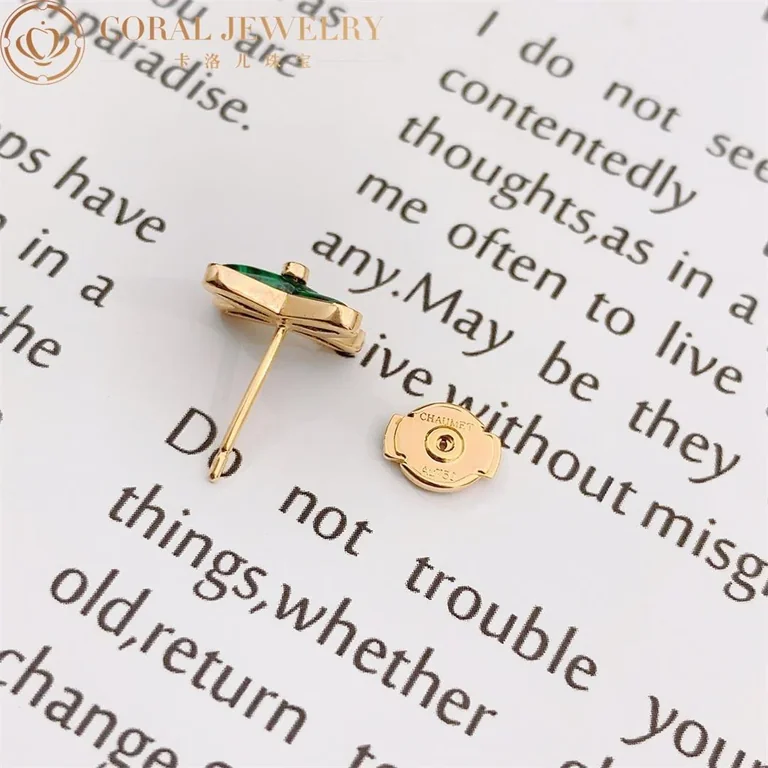 Chaumet Jeux De Liens Earring 083975 Rose Gold Malachite Diamond 6