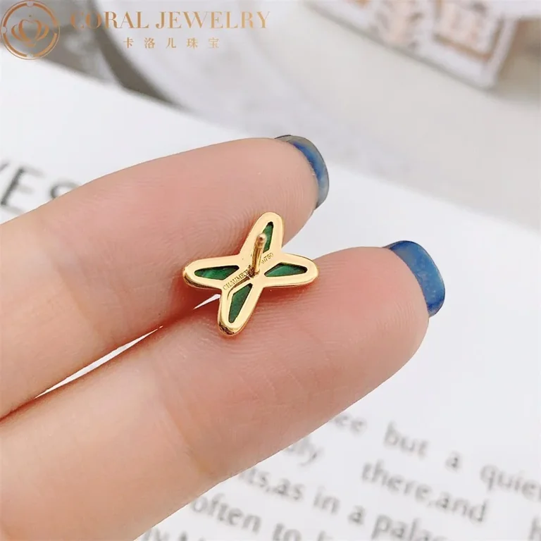 Chaumet Jeux De Liens Earring 083975 Rose Gold Malachite Diamond 4