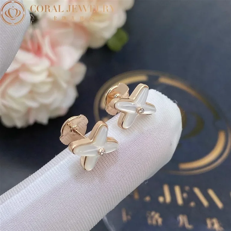 Chaumet Jeux De Liens 083469 Earring Rose Gold Mother-of-pearl Diamond 3